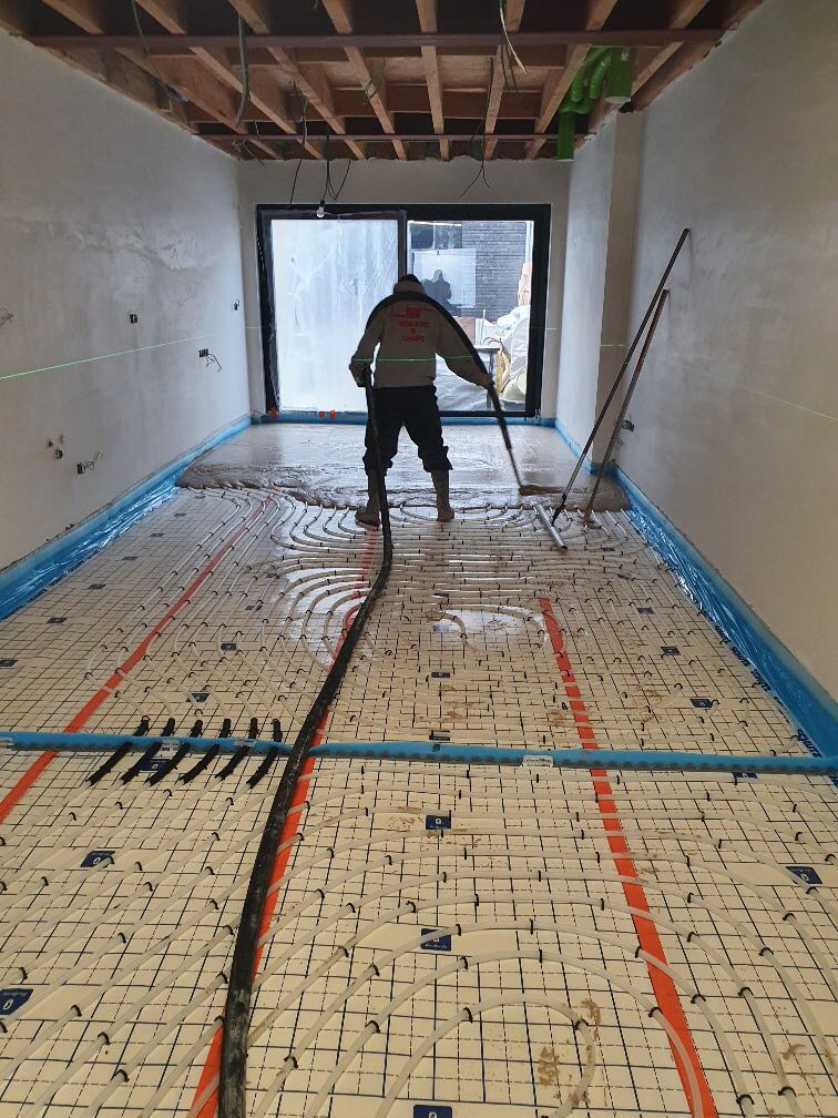 Flowchape Cementvloeichape PMS chape en isolatie